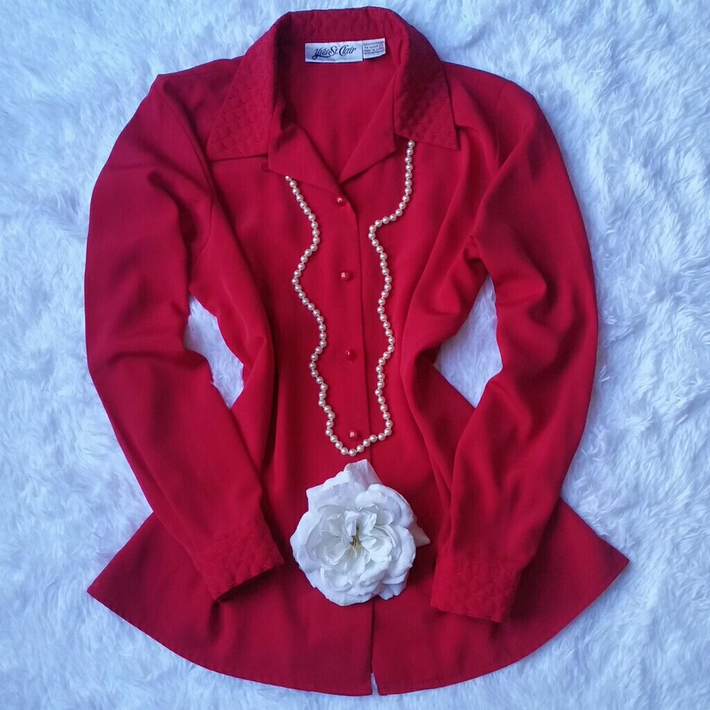 Yves St. Clair Red Blouse